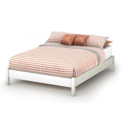 South Shore Twin, Full & Queen Beds>Step One Double Platform Bed - Pure White