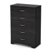 South Shore Storage Furniture>Step One 5-Drawer Chest - Gray Oak