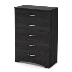 South Shore Storage Furniture>Step One 5-Drawer Chest - Gray Oak