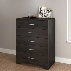 South Shore Storage Furniture>Step One 5-Drawer Chest - Gray Oak
