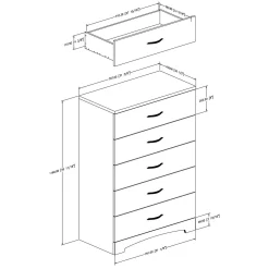 South Shore Step One 5-Drawer Chest - Pure White