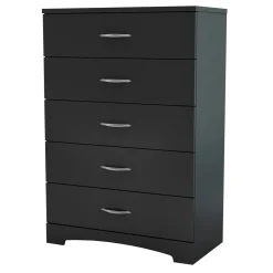South Shore Storage Furniture>Step One 5-Drawer Chest - Pure Black