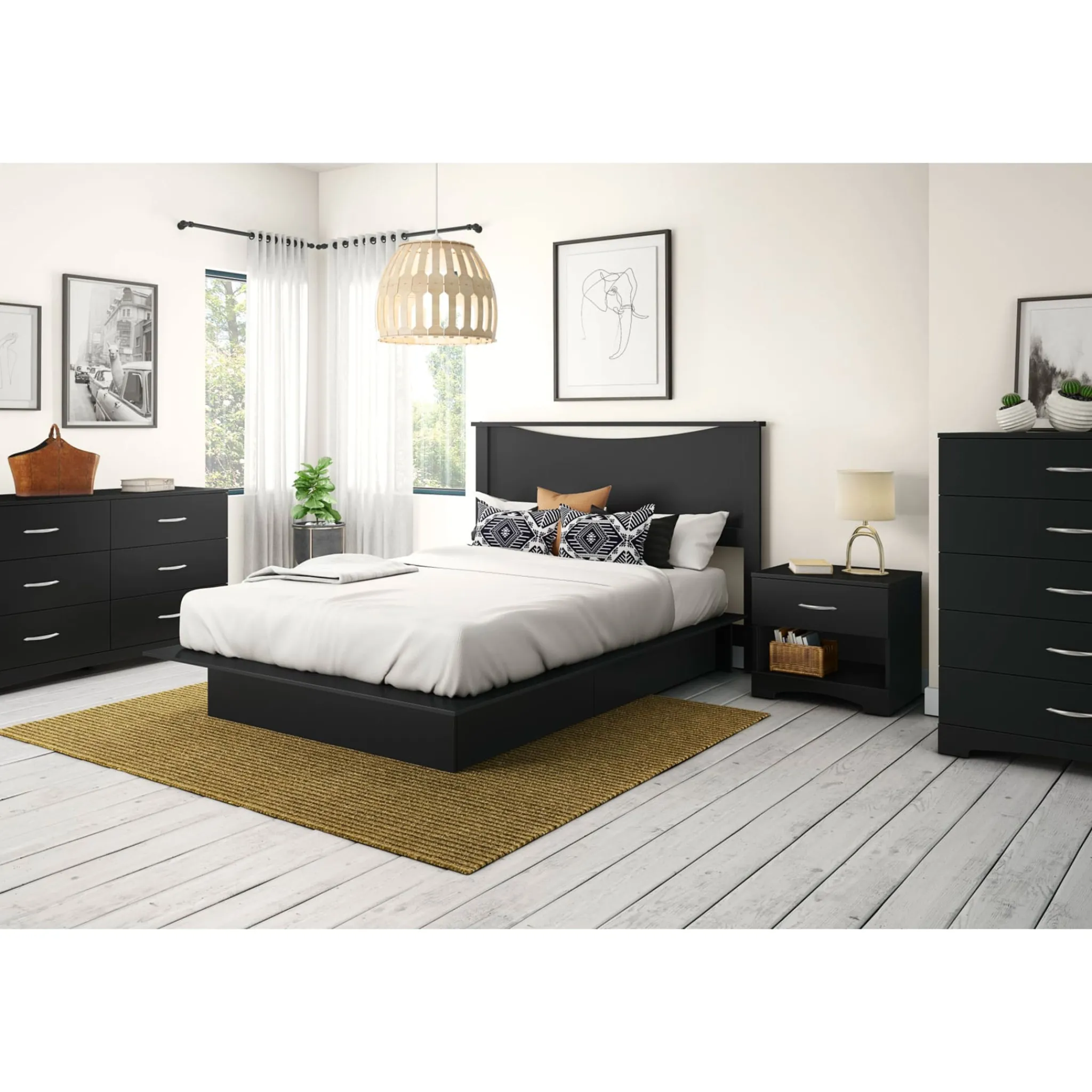 South Shore Storage Furniture>Step One 5-Drawer Chest - Pure Black