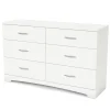 South Shore Step One 6-Drawer Double Dresser - Pure White