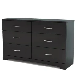 South Shore Step One 6-Drawer Double Dresser - Pure Black