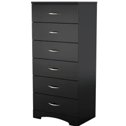 South Shore Step One 6-drawer lingerie chest - Pure Black