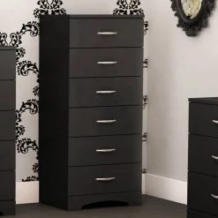 South Shore Step One 6-drawer lingerie chest - Pure Black