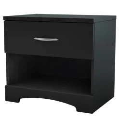 South Shore Nightstands>Step One 1-Drawer Nightstand - Pure Black