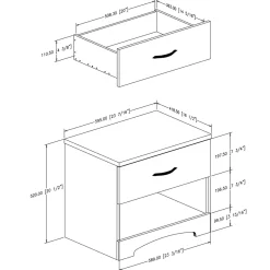 South Shore Step One 1-Drawer Nightstand - Pure White