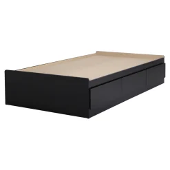 South Shore Step One Mates Bed with 3 Drawers - Pure Black