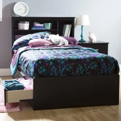 South Shore Step One Mates Bed with 3 Drawers - Pure Black