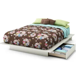 South Shore Twin, Full & Queen Beds>Step One Queen / Double Platform Bed - Pure White