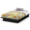 South Shore Step One Queen Platform Bed - Pure Black
