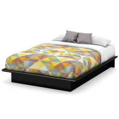 South Shore Step One Queen Platform Bed - Pure Black