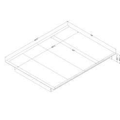 South Shore Step One Queen Platform Bed - Pure Black