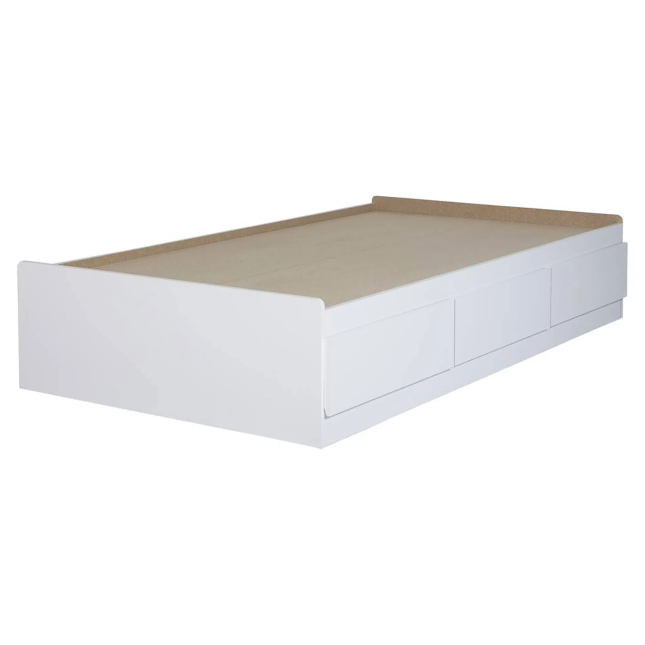 South Shore Twin, Full & Queen Beds>Step One Twin Mates Bed with 3 Drawers - White