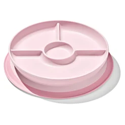Kids Oxo Tot Tableware|Plates & Placemats>Stick & Stay Suction Divided Plate - Blossom