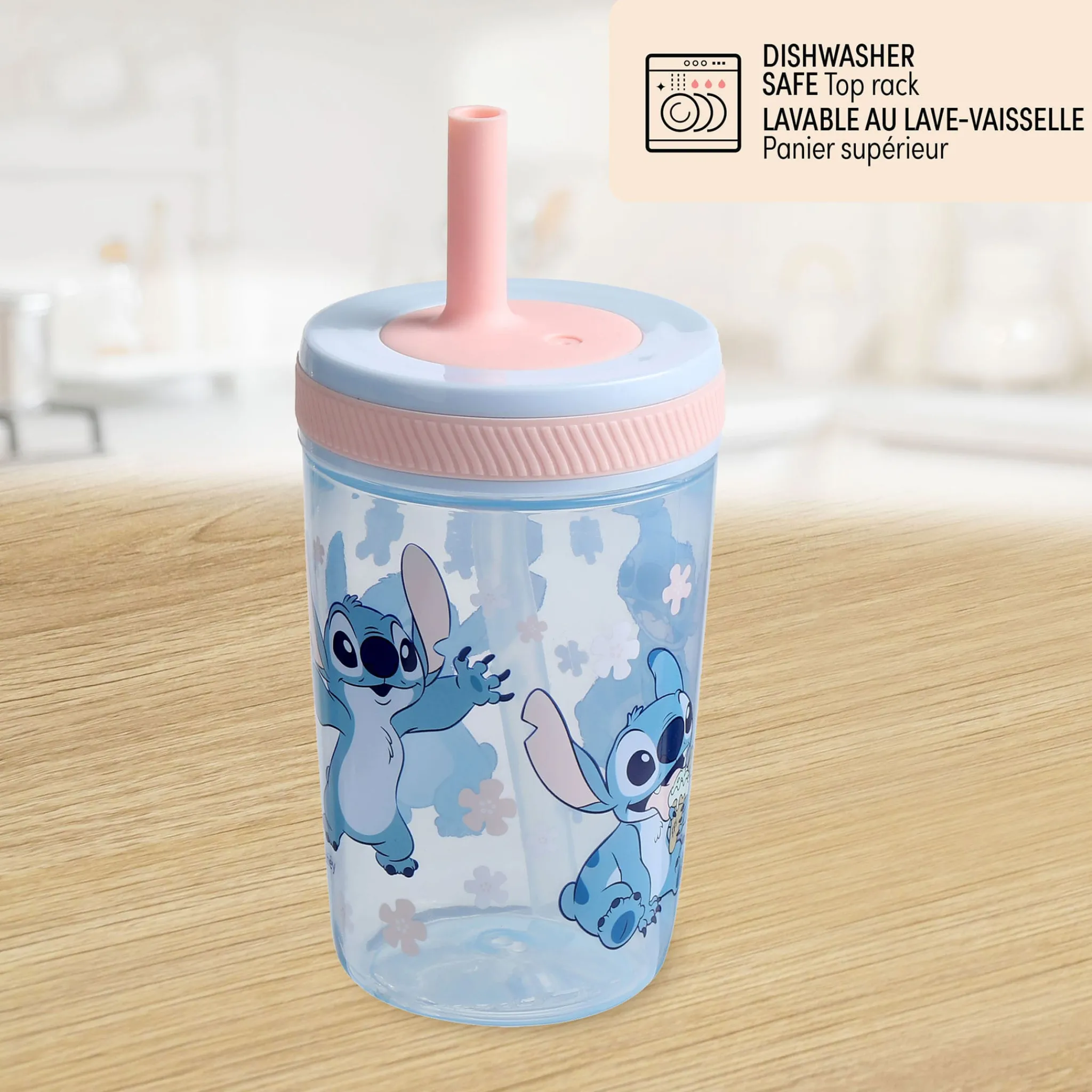 Kids Danawares Stitch Tumbler With Straw
