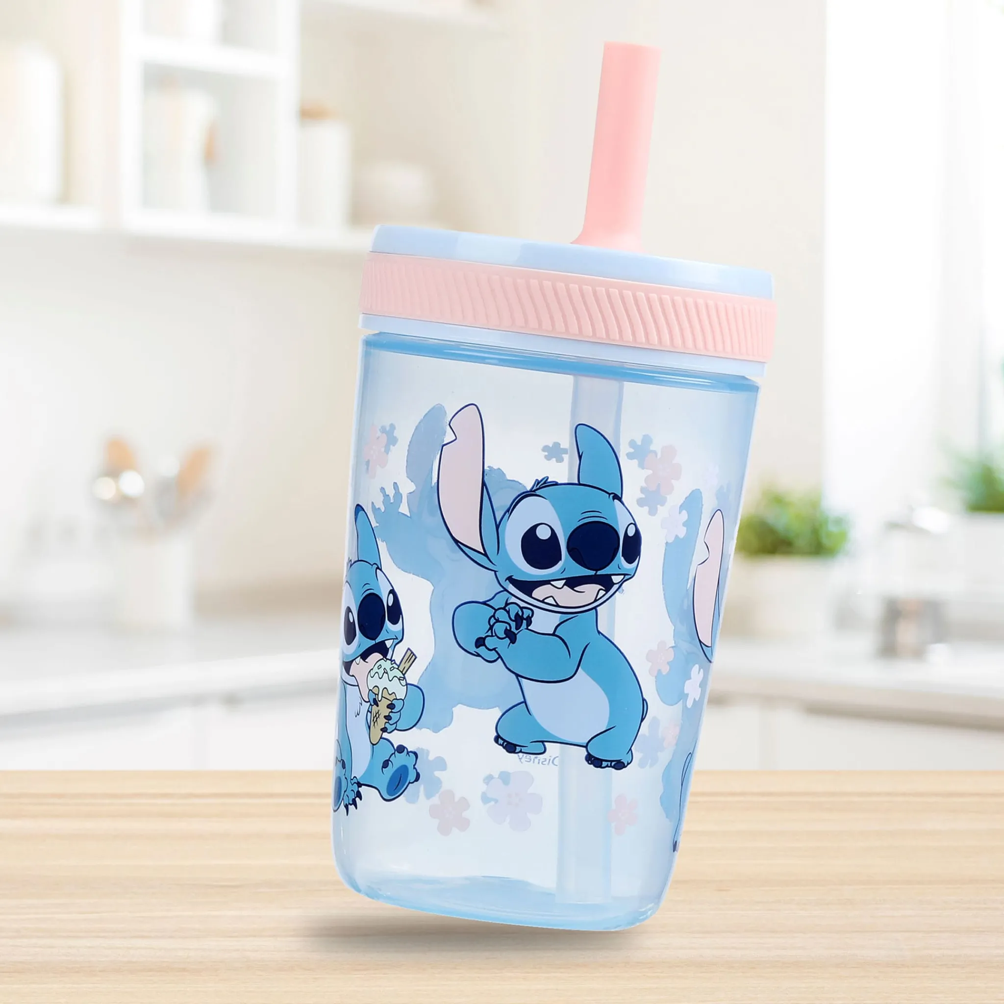 Kids Danawares Stitch Tumbler With Straw