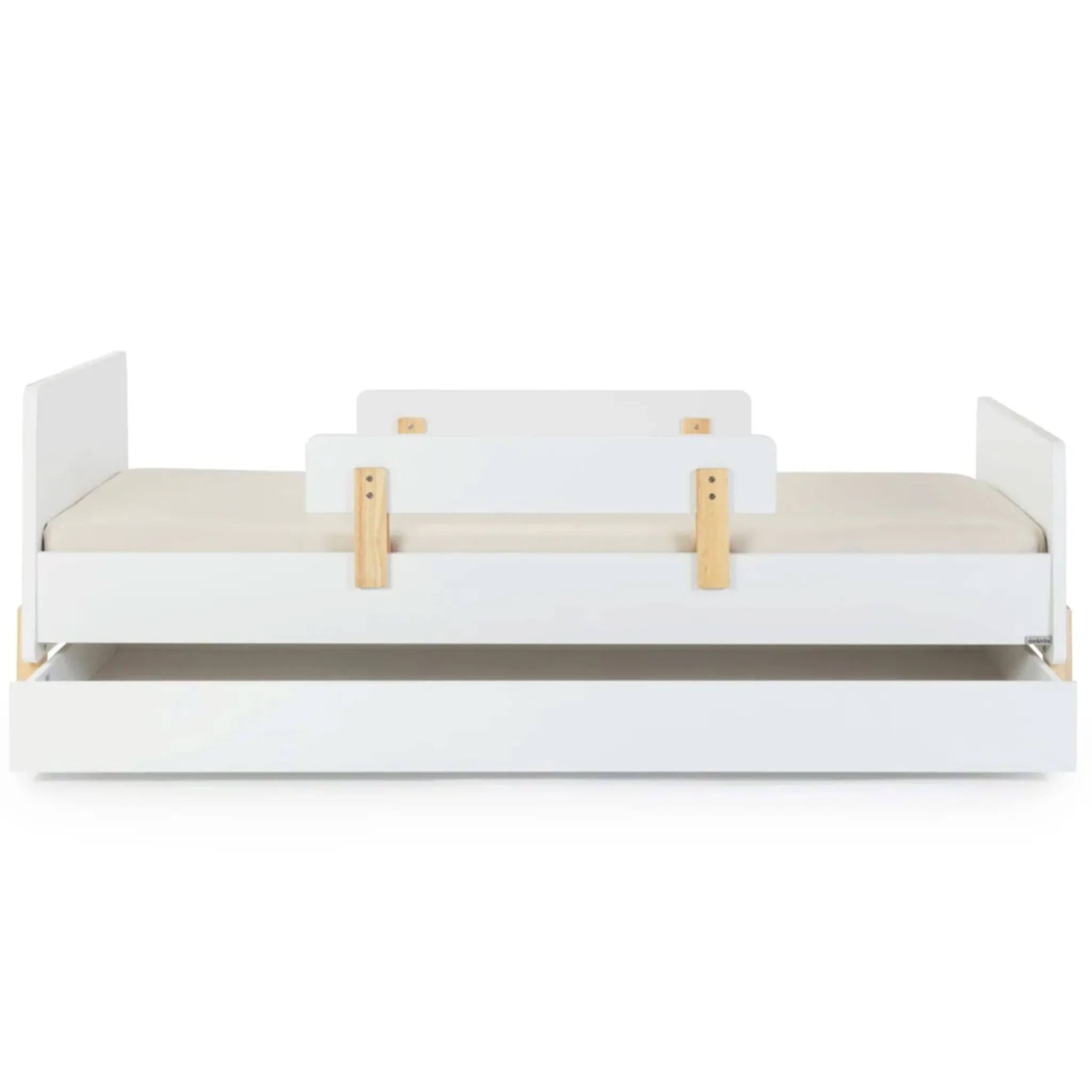 Dadada Baby Storage Trundle for Fun Twin Bed - White