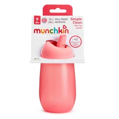 Kids Munchkin Straw Cup Blue 10 oz Rose