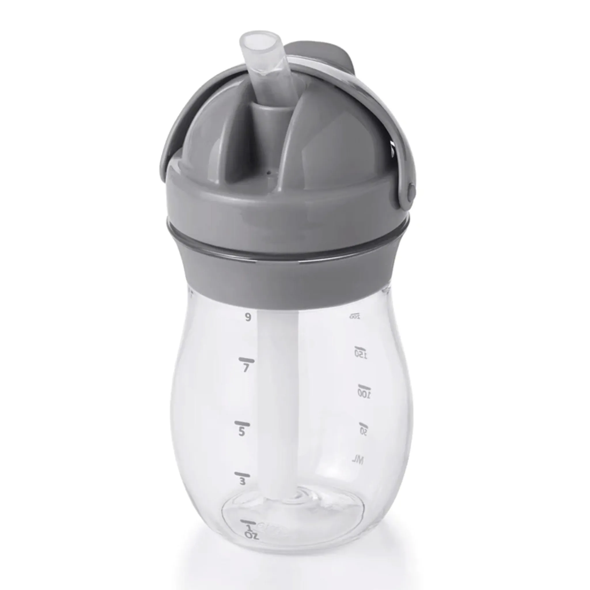 Kids Oxo Tot Tableware|Plates & Placemats>Straw Cup 9oz - Grey