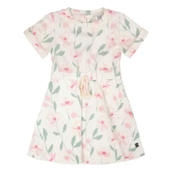 Kids Deux par Deux Straw Hat Flowers Dress 3-6