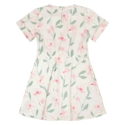 Kids Deux par Deux Straw Hat Flowers Dress 7-10
