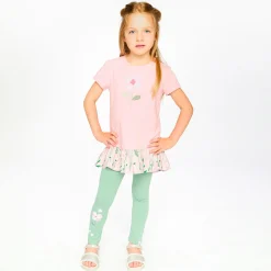 Kids Deux par Deux Straw Hat Flowers Tunic 7-10