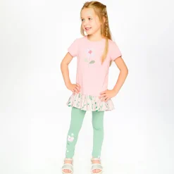 Kids Deux par Deux Straw Hat Flowers Tunic 7-10