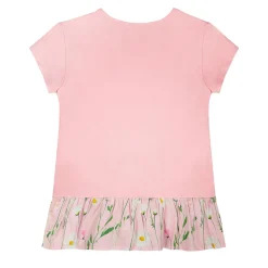 Kids Deux par Deux Straw Hat Flowers Tunic 7-10