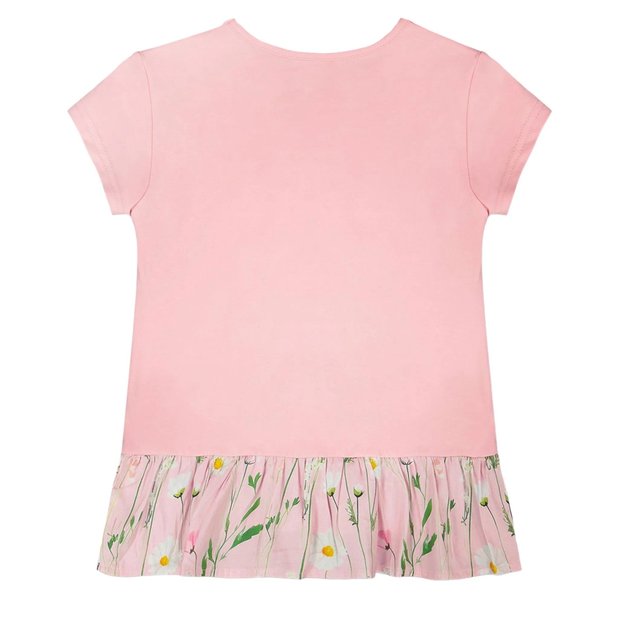 Kids Deux par Deux Straw Hat Flowers Tunic 7-10
