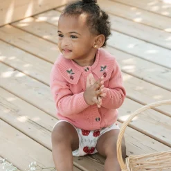 Firsts par Petit Lem Strawberries Cardigan 3-24m