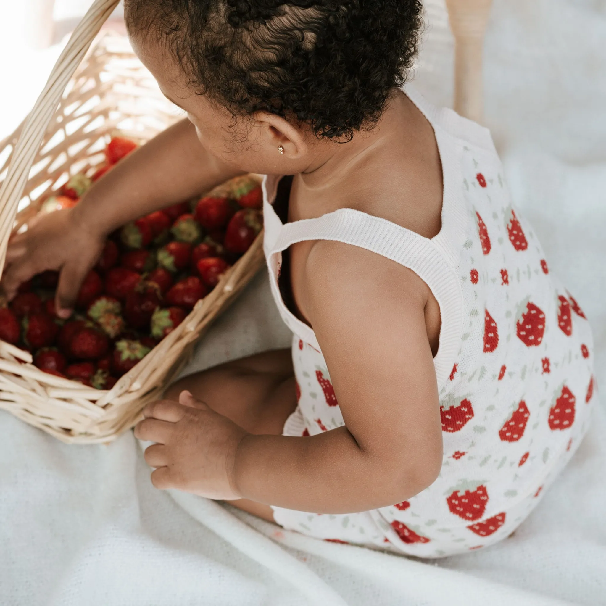 Firsts par Petit Lem Strawberries Knit Set 3-24m