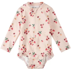 Petit Lem Strawberries Long Sleeve Swimsuit 0-24m