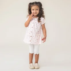 Nano Tops>Strawberries Printed Tunic Set