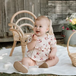 Firsts par Petit Lem Strawberries Romper 3-24m