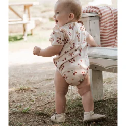 Firsts par Petit Lem Strawberries Romper 3-24m