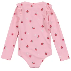Kids Nano Strawberries Uv Ls Swimsuit