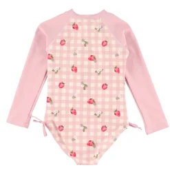 Kids Calikids Strawberries Uv Swimsuit 2-9