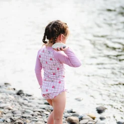 Kids Calikids Strawberries Uv Swimsuit 2-9