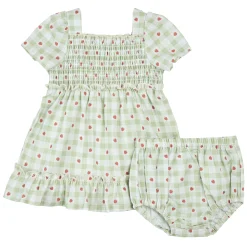 Firsts par Petit Lem Strawberries Vichy Dress 3-24m