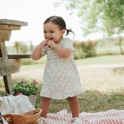 Firsts par Petit Lem Strawberries Vichy Dress 3-24m