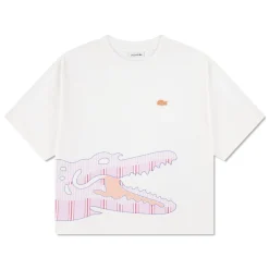Kids Lacoste Tops>Stripe Graphic T-shirt 8-14y