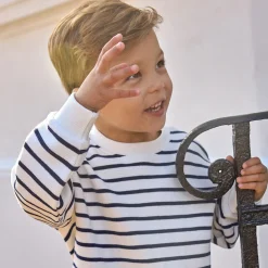 BOY En Fant Fleeces And Sweatshirts|Tops>Stripe Sweatshirt 6-24m