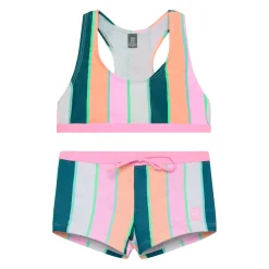 Kids Color Kids Stripe Uv Bikini 4-12