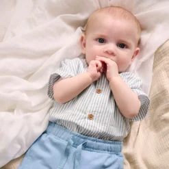 BOY Fixoni Rompers & Jumpsuits>Stripe Woven Romper 6-24m