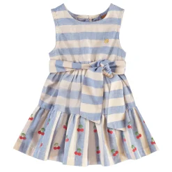 Up Baby Dresses, Skirts & Outfits>Striped Cherries Dress 3-24m