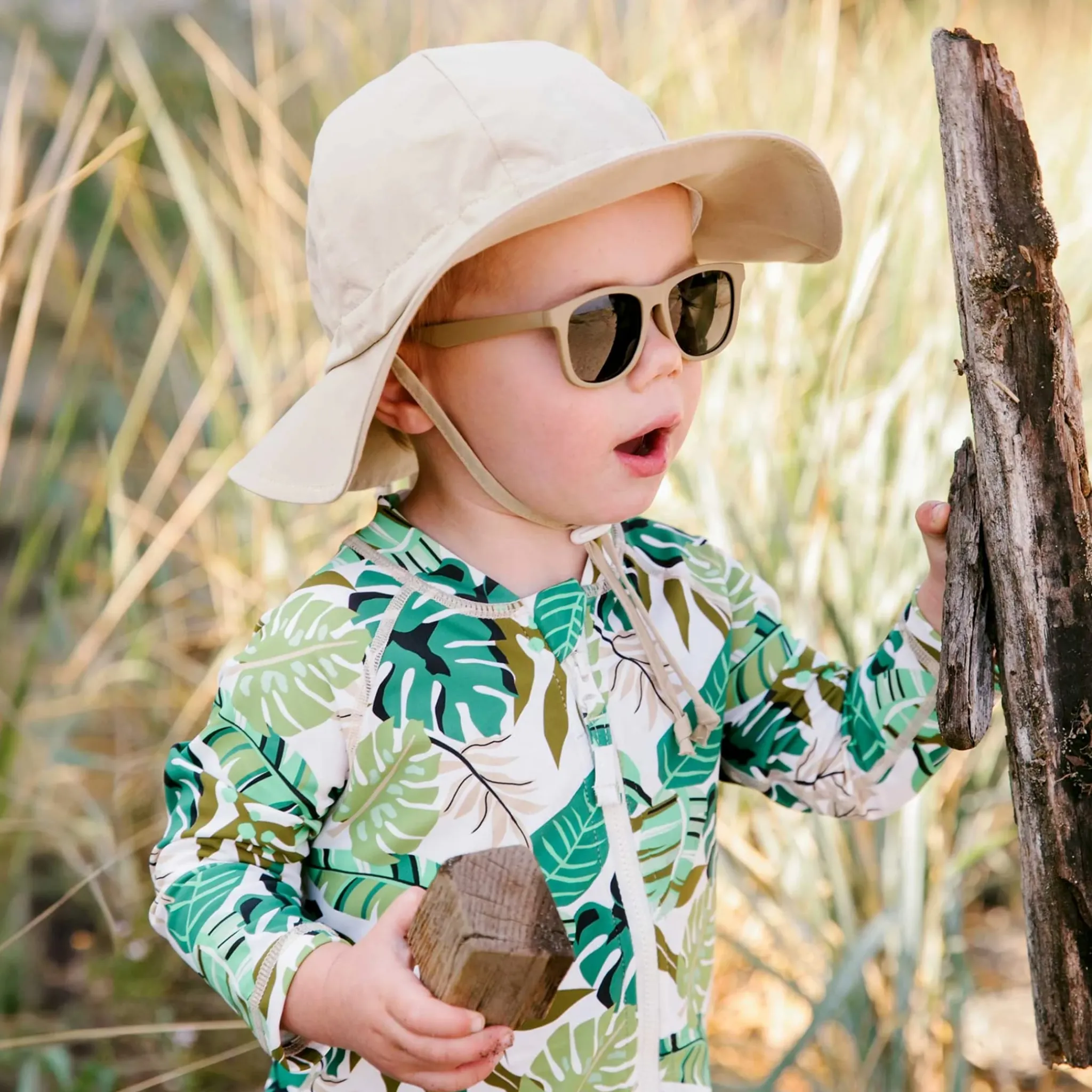 Kids/BOY Jan n Jul Striped Cotton UV Hat 2-5y