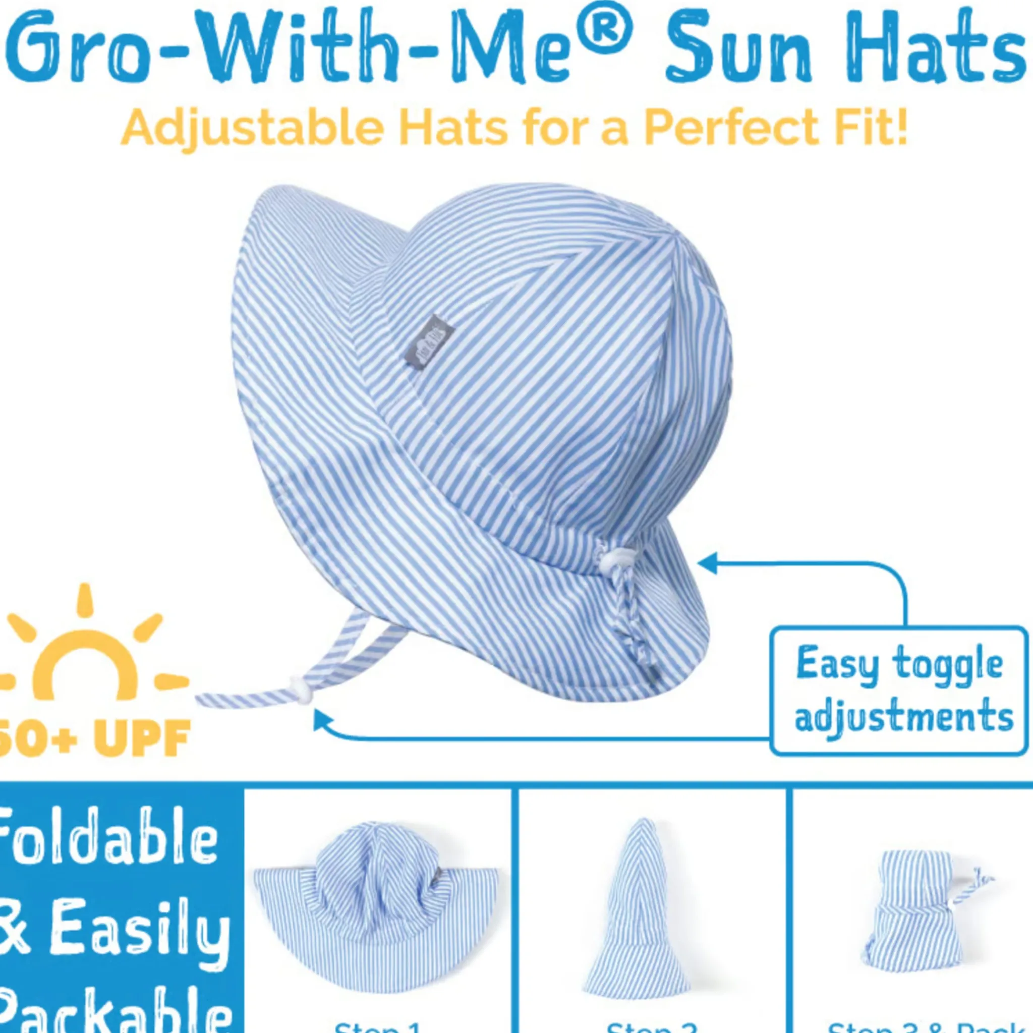 Kids/BOY Jan n Jul Striped Cotton UV Hat 2-5y